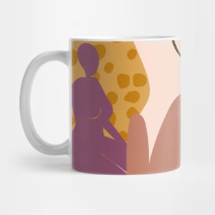 Woman and Desert - boho minimalist #2 Mug